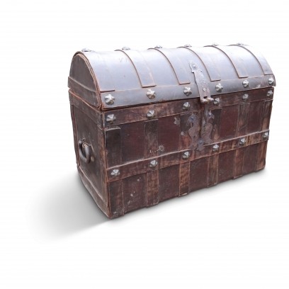 Dome Top Leather Chest
