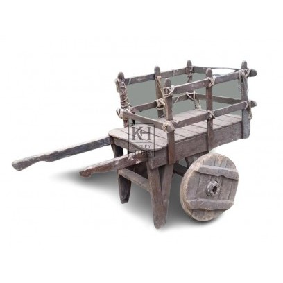 Solid wheel 2 handle cart