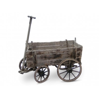 Small 4-wheel Cart With Solid Sides