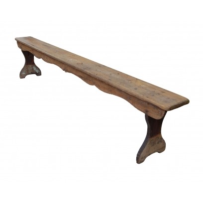 7ft Wooden Curved Bench