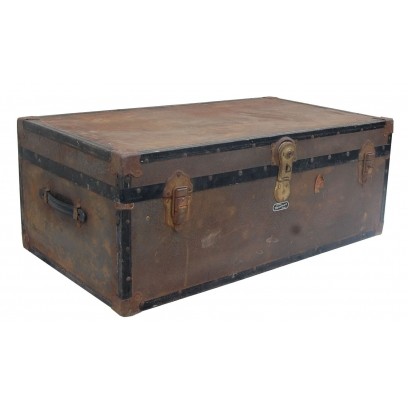 Worn Brown Chest with Handles