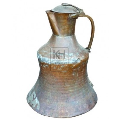 Assorted Bell-Shaped Copper Jugs
