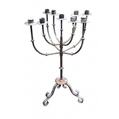 9-light iron candelabra