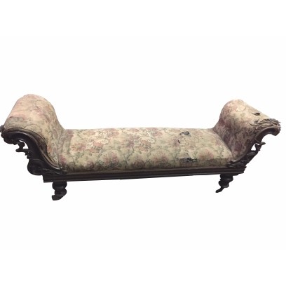 Floral Pattern Double End Chaise Lounge