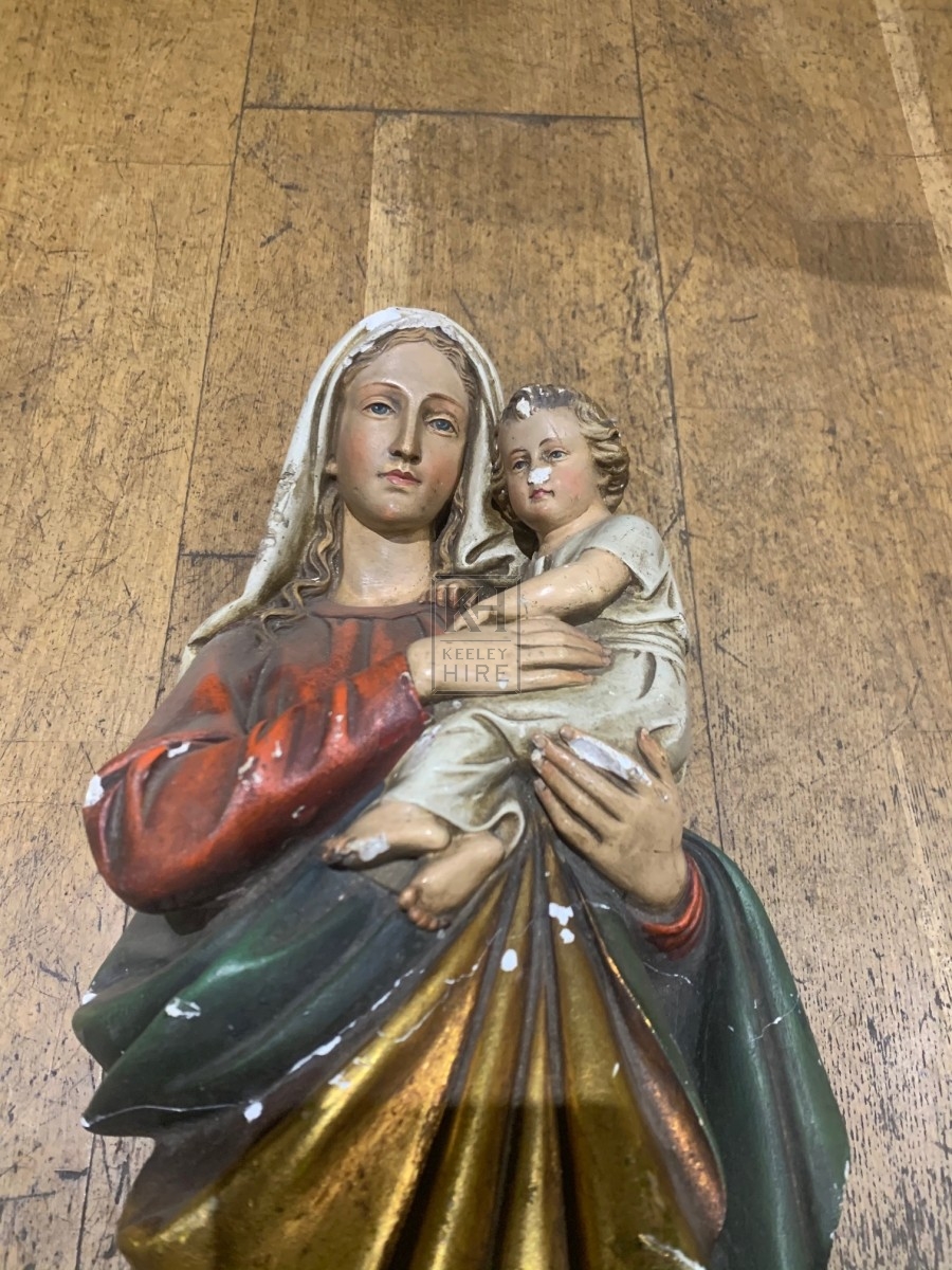 Religious Props Prop Hire » Painted Mary Statue - Keeley Hire