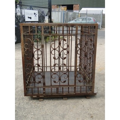 Large Iron Animal Cage with Ornate Front