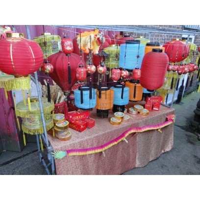 Chinese lantern market stall