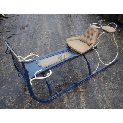 Small Blue Painted Sleigh