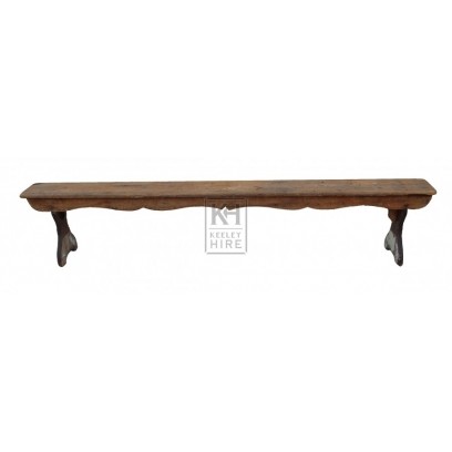 7ft Wooden Curved Bench