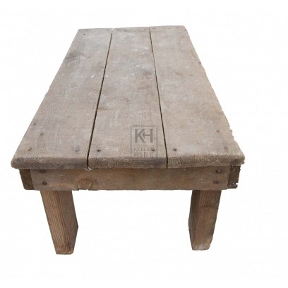 Low Rustic Wood Table