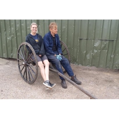 Hay rake with wheels & 2 seats