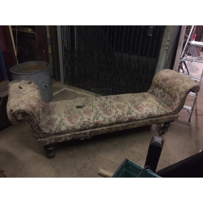 Floral Pattern Double End Chaise Lounge