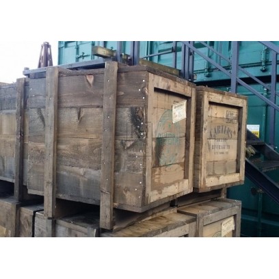 Medium aged timber crates