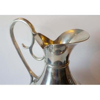 Very large silver jug with handle