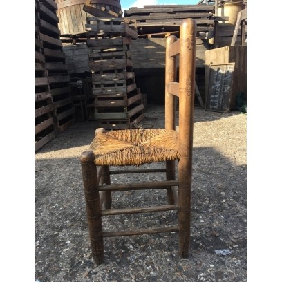 Wooden Chair with Rush Seat