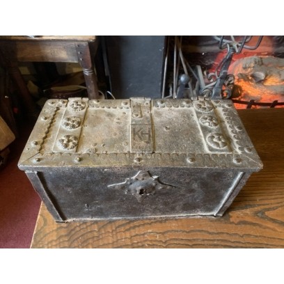 Small flat iron chest