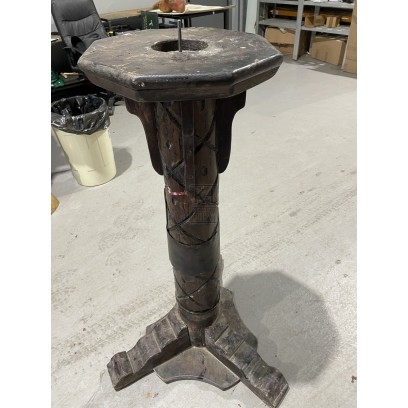 Very Large Carved Candle Holder