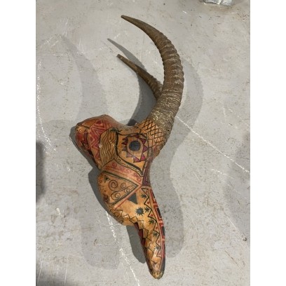 Rubber Painted Antelope Skull