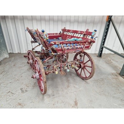 Small painted dog cart