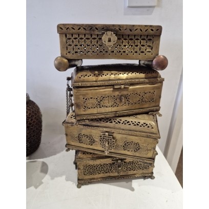 Small brass ornate chest