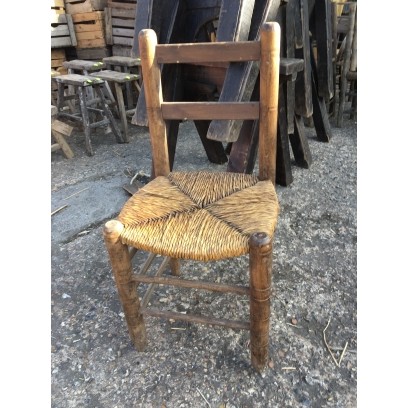 Wooden Chair with Rush Seat