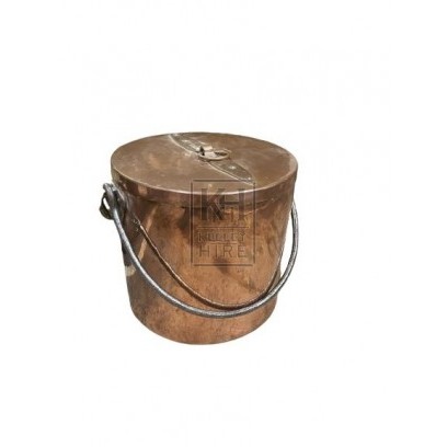 Polished Copper Container With Handle
