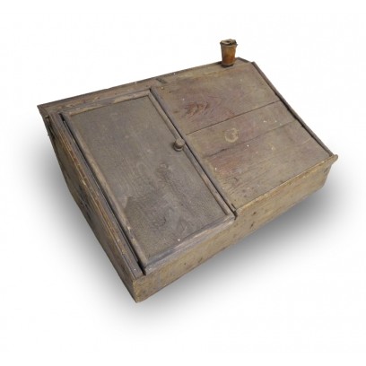 Light wood writing slope with lid