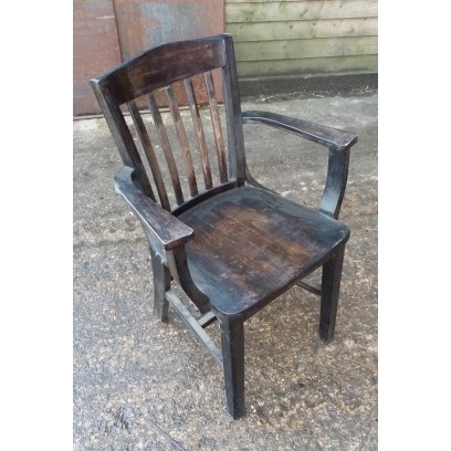 Dark wood chair & arms