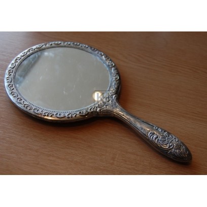 Ornate Silver Hand Mirror