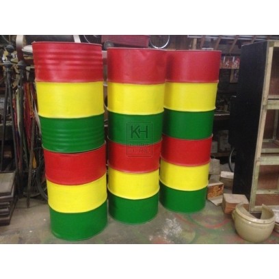 Painted Fibreglass Oil Drums