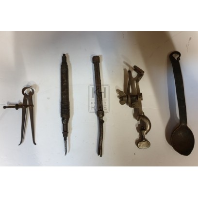 Assorted medical implements