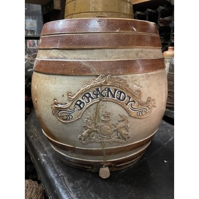 Small Oval Ceramic Brandy Barrel