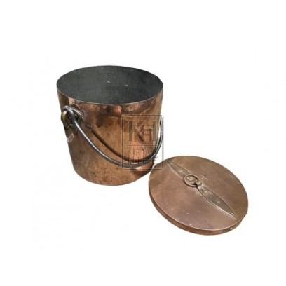 Polished Copper Container With Handle